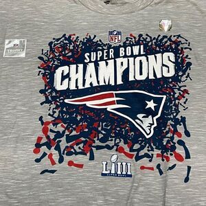 NFL Super Bowl LIII Champions New England Patriots Fanatics T-Shirt 3XL XXXL